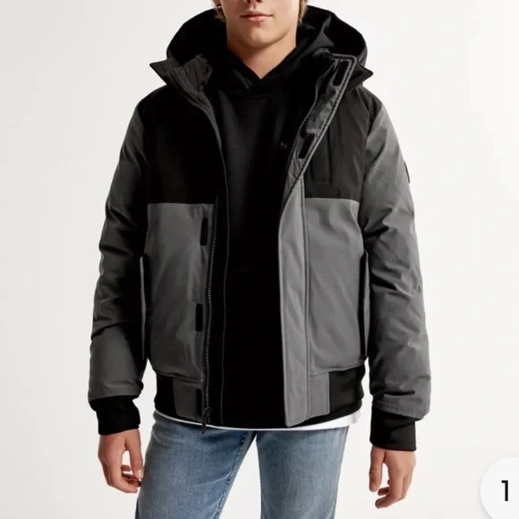 Abercrombie And Fitch Ultra Boys Winter Bomber Coat Jacket, Size 15/16